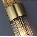 Art Deco Crystal LED Wall Sconce with Stainless Steel Frame for Hallway Bedroom and Living Room