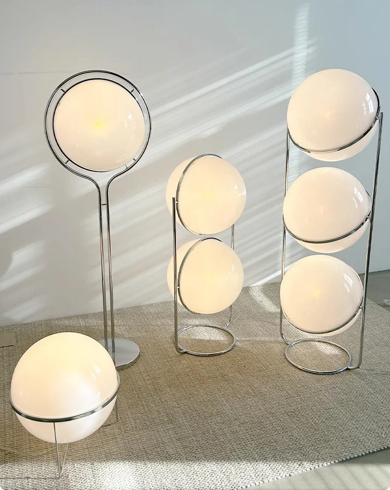 Contemporary Floor Lamp with Chrome and Acrylic Design for Living Room and Bedroom