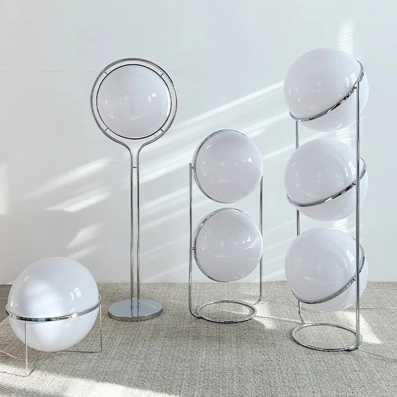 Contemporary Floor Lamp with Chrome and Acrylic Design for Living Room and Bedroom