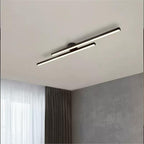 Modern Linear LED Semi-Flush Ceiling Light for Kitchen, Hallway and Home Office