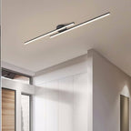 Modern Linear LED Semi-Flush Ceiling Light for Kitchen, Hallway and Home Office