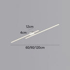Modern Linear LED Semi-Flush Ceiling Light for Kitchen, Hallway and Home Office