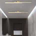 Modern Linear LED Semi-Flush Ceiling Light for Kitchen, Hallway and Home Office