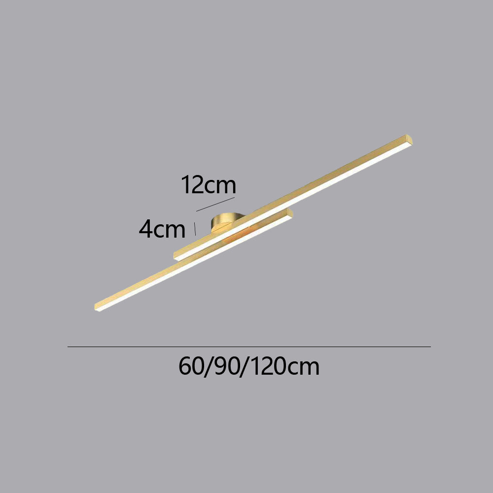 Modern Linear LED Semi-Flush Ceiling Light for Kitchen, Hallway and Home Office
