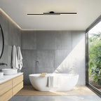 Modern Linear LED Semi-Flush Ceiling Light for Kitchen, Hallway and Home Office