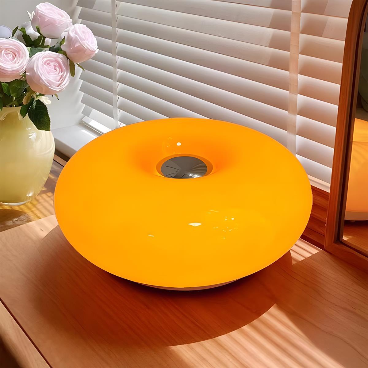 Modern Dimmable LED Table Lamp with Glass Shade for Bedroom and Living Room
