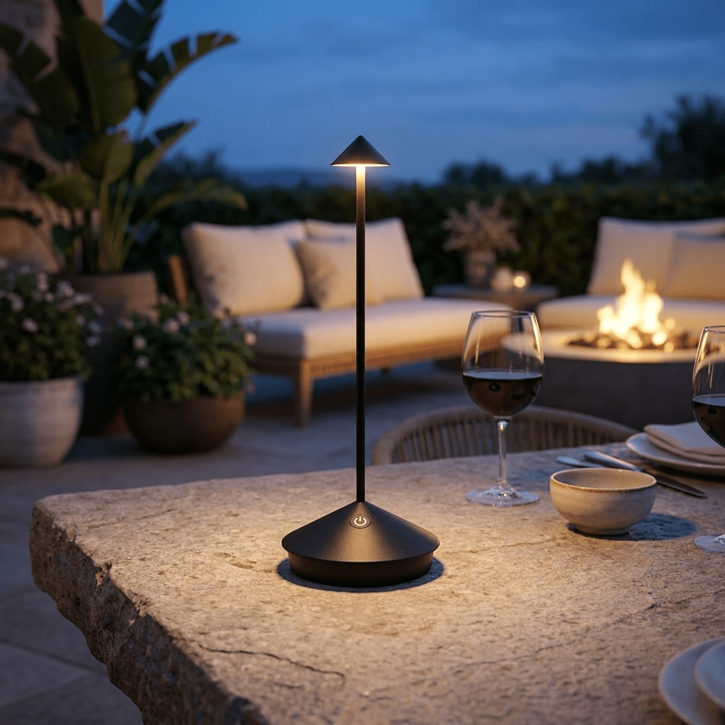 Modern Cordless LED Table Lamp with Dimmable Rechargeable Lighting for Indoor and Outdoor Use - Sofitte