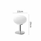 Modern Glass Table Lamp with Chrome Base for Bedroom and Living Room - Sofitte
