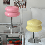 Modern Glass Table Lamp with Chrome Base for Bedroom and Living Room - Sofitte