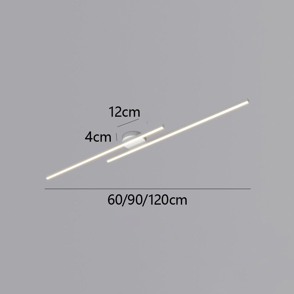 Modern Linear LED Semi-Flush Ceiling Light for Kitchen, Hallway and Home Office - Sofitte