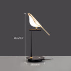 Modern Magpie Bird LED Table Lamp with Adjustable 360-Degree Head for Indoor Use