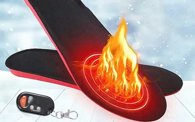 Wireless Heated Shoe Insoles with Remote Control and Adjustable Temperature Settings
