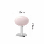 Modern Glass Table Lamp with Chrome Base for Bedroom and Living Room