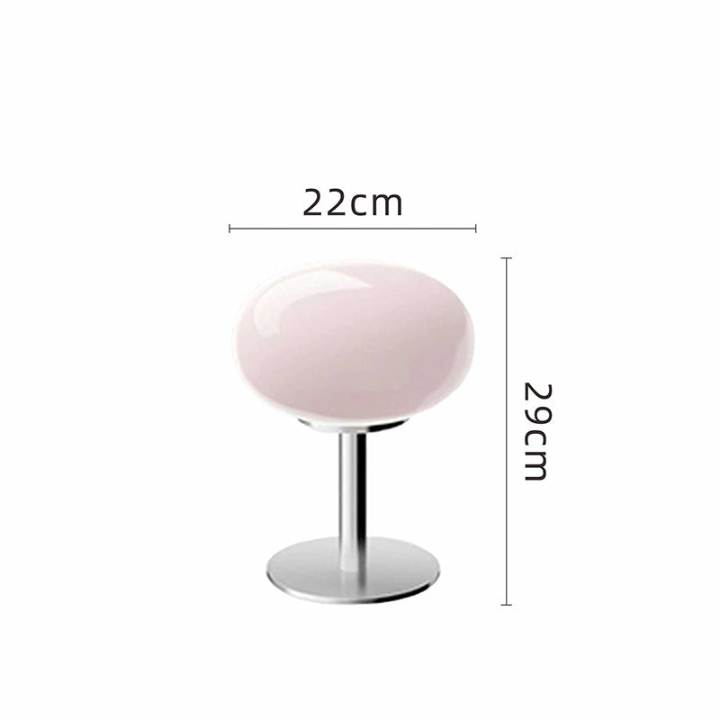 Modern Glass Table Lamp with Chrome Base for Bedroom and Living Room