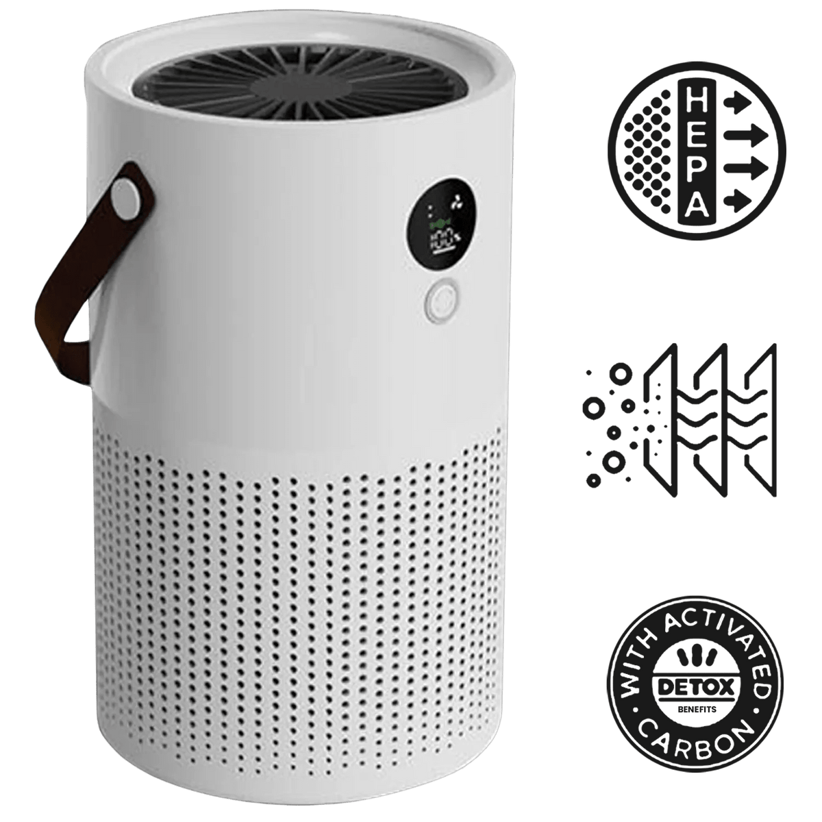 Portable Air Purifier with True HEPA Filter and Rechargeable Battery for Clean Air - Sofitte