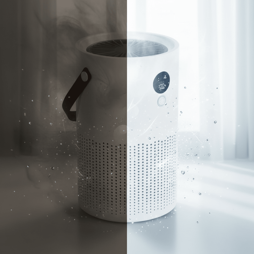 Portable Air Purifier with True HEPA Filter and Rechargeable Battery for Clean Air - Sofitte