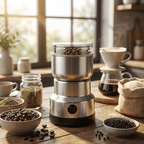 Portable Food Mill - One-Touch Grinder for Coffee, Herbs, Spices and Grains - Sofitte
