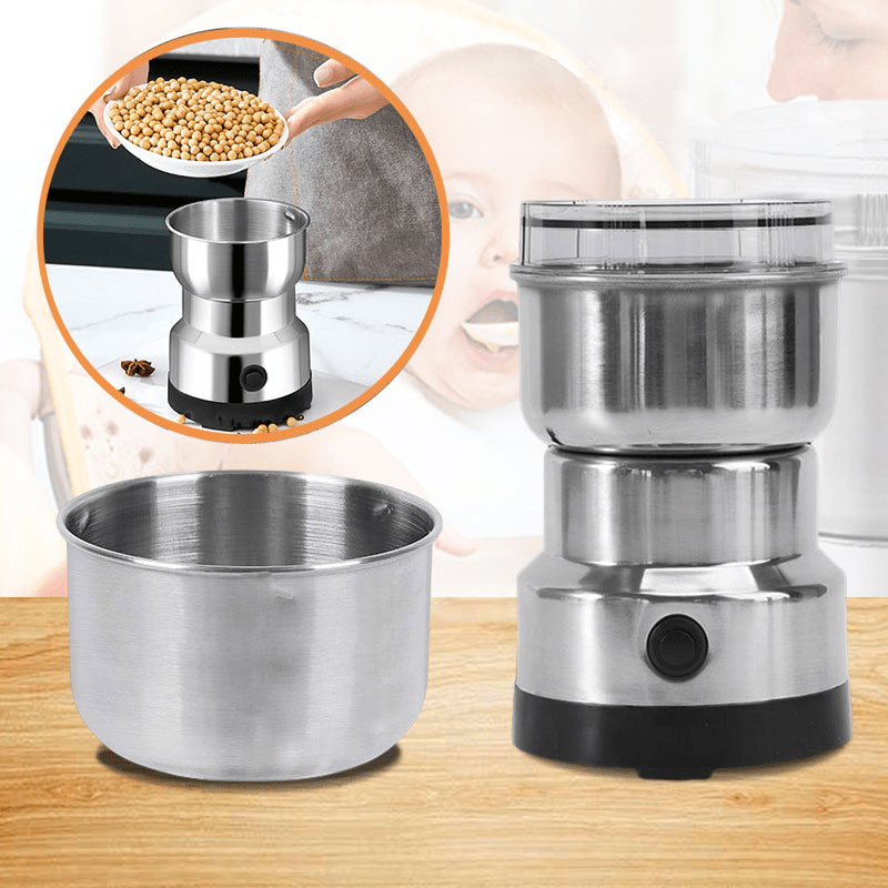 Portable Food Mill - One-Touch Grinder for Coffee, Herbs, Spices and Grains - Sofitte