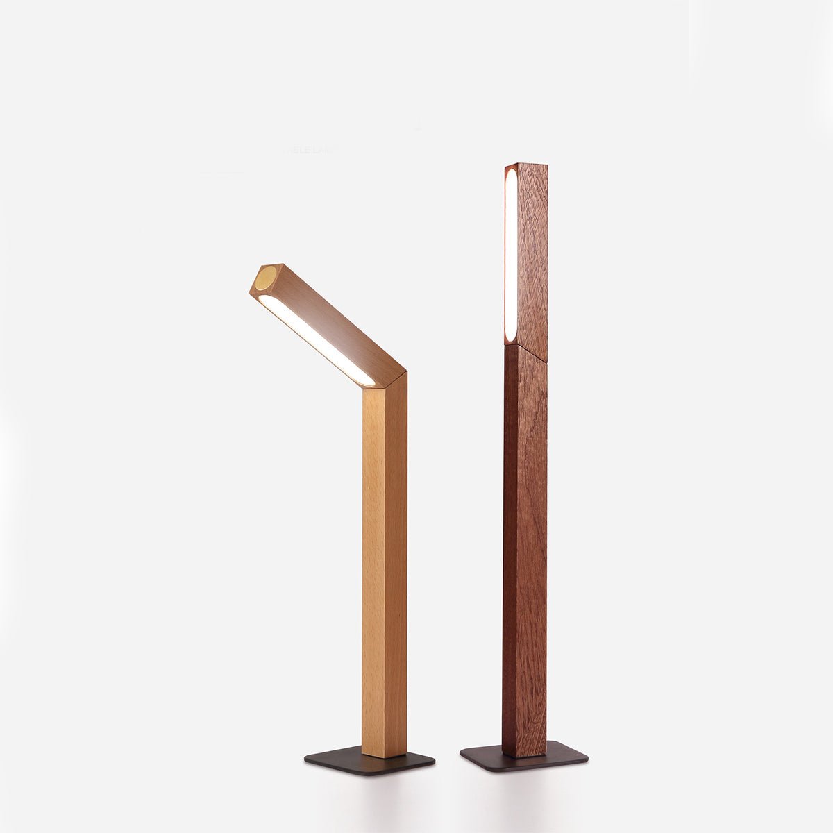 Dimmable LED Walnut Wood Table Lamp for Bedroom and Living Room
