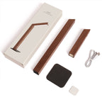 Dimmable LED Walnut Wood Table Lamp for Bedroom and Living Room