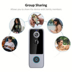 Wireless Video Doorbell with 1080P HD Video and No Monthly Subscription