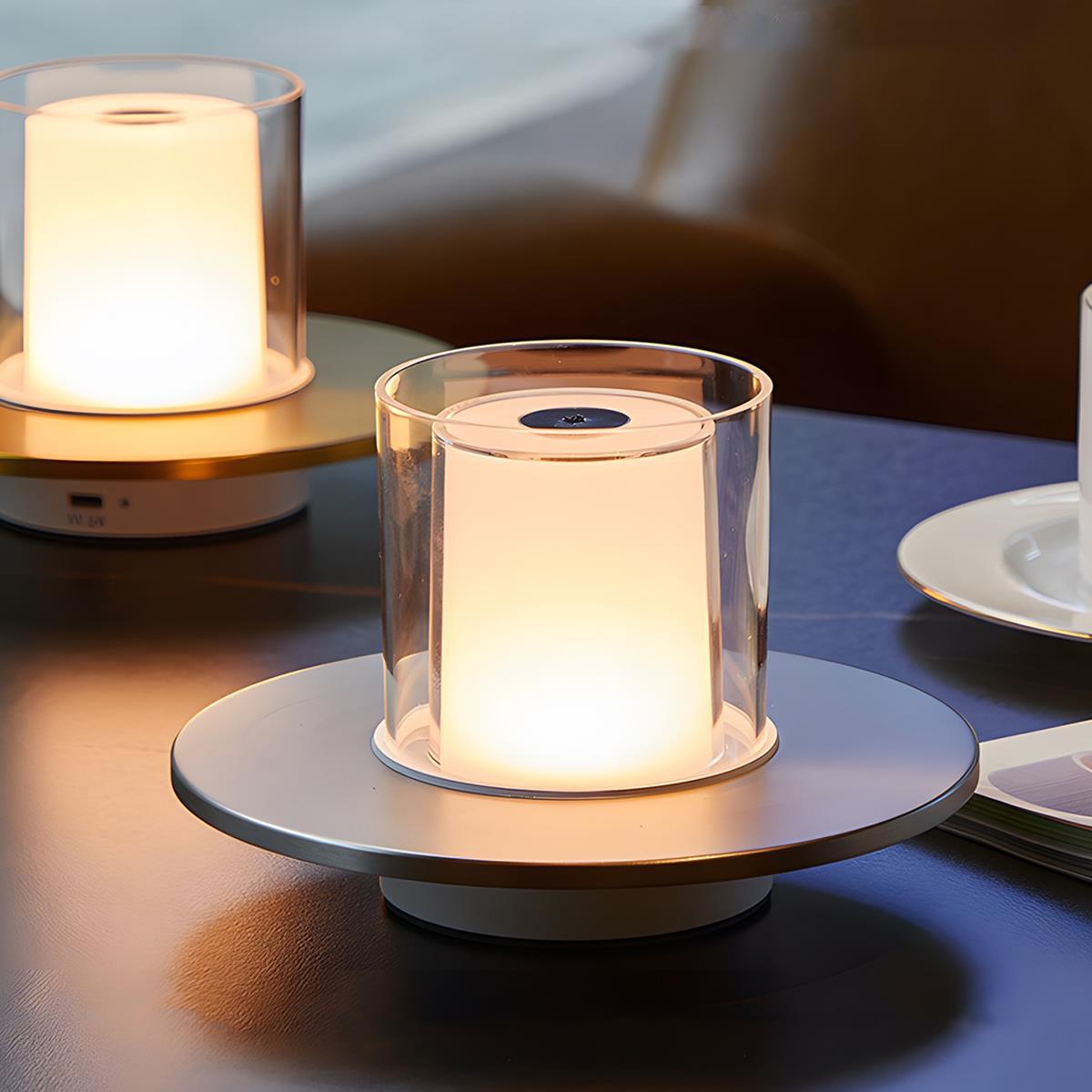 Rechargeable LED Touch Sensitive Table Lamp with Dimmable Warm Light for Modern Living Spaces - Sofitte