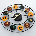 Retro Metal Wall Clock with Silent Quartz Movement for Home and Café Décor - Sofitte