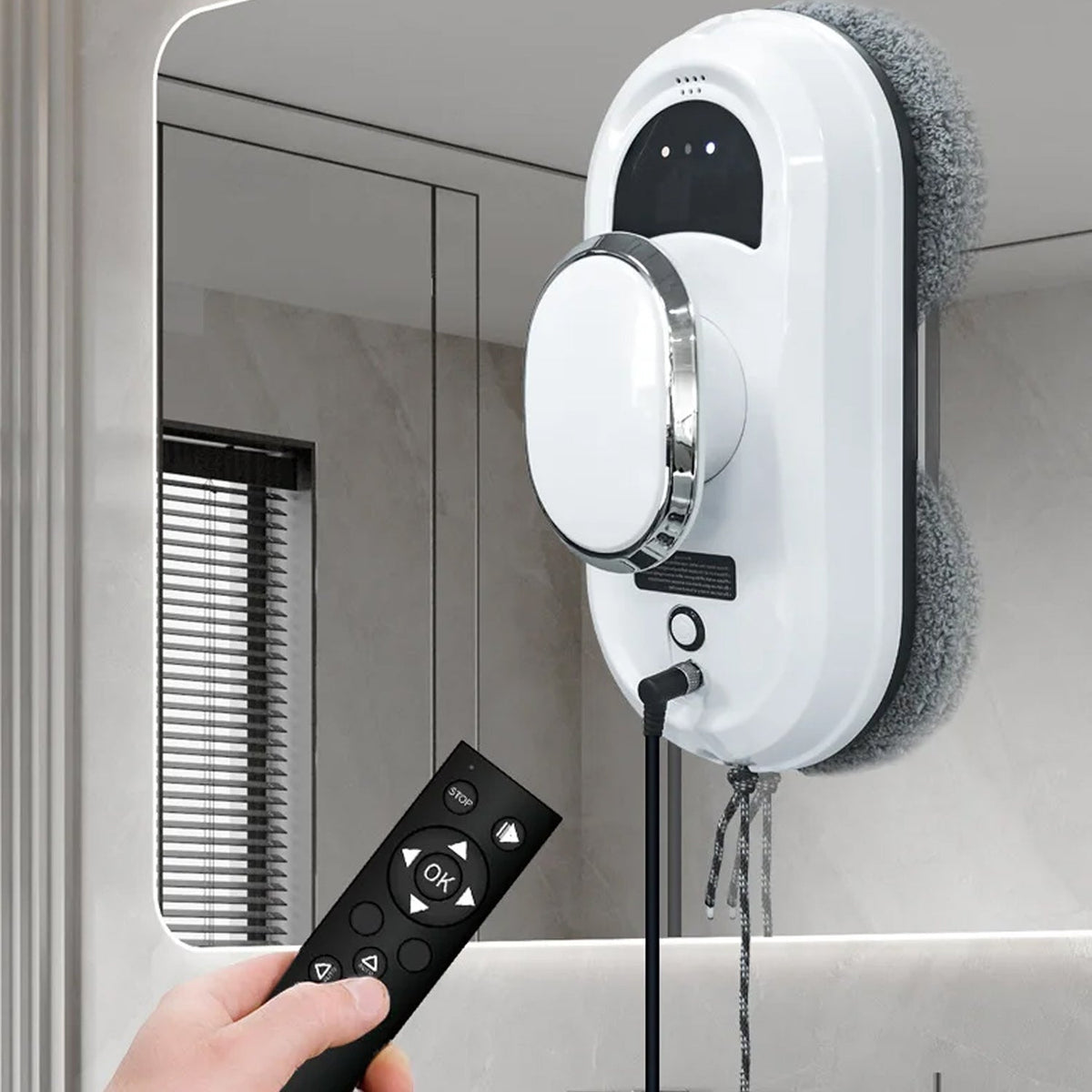Robot Window Cleaner with 5600Pa Suction and AI Navigation for Streak-Free Glass - Sofitte