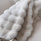 Round Bubble Rug for Living Room and Bedroom - Soft Fluffy Fleece Carpet - Sofitte