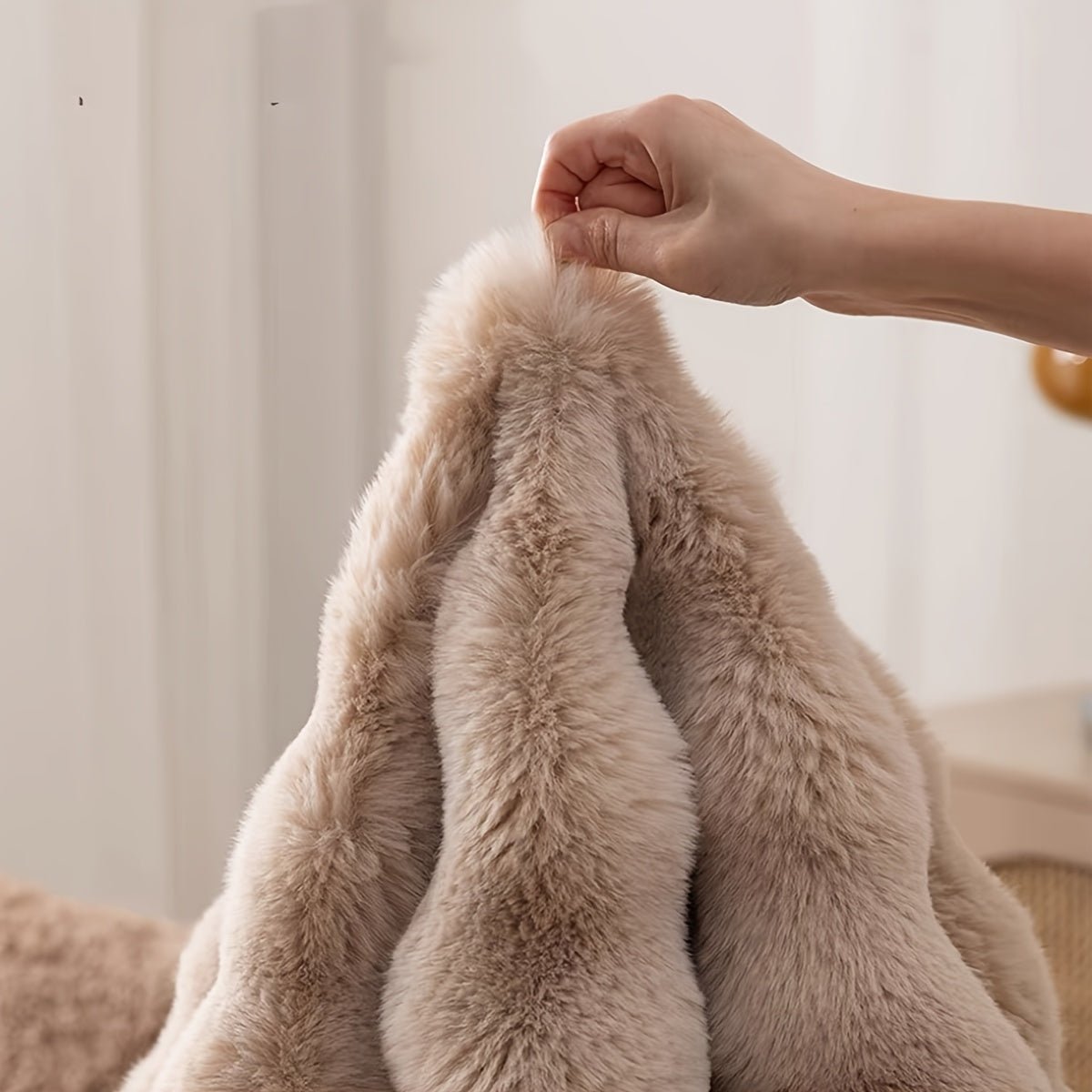 Round Bubble Rug for Living Room and Bedroom - Soft Fluffy Fleece Carpet - Sofitte