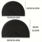 Rubber Half-Round Door Mat with Non-Slip Design for Indoor and Outdoor Use - Sofitte