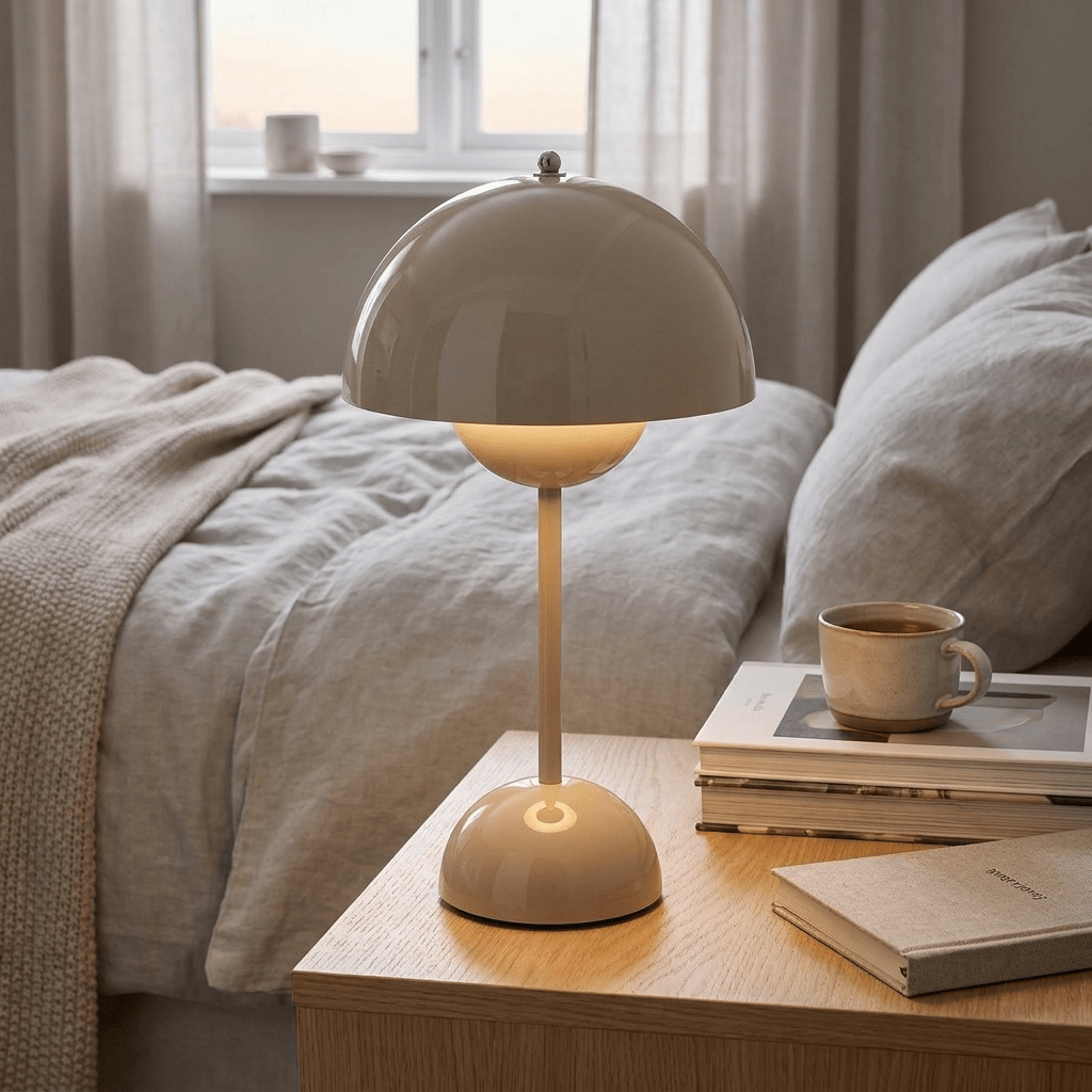 Scandinavian Rechargeable LED Table Lamp with Touch Control for Bedside, Desk and Living Room - Sofitte
