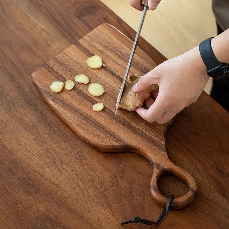 Walnut Cutting Board with Dual-Sided Functionality for Kitchen and Serving