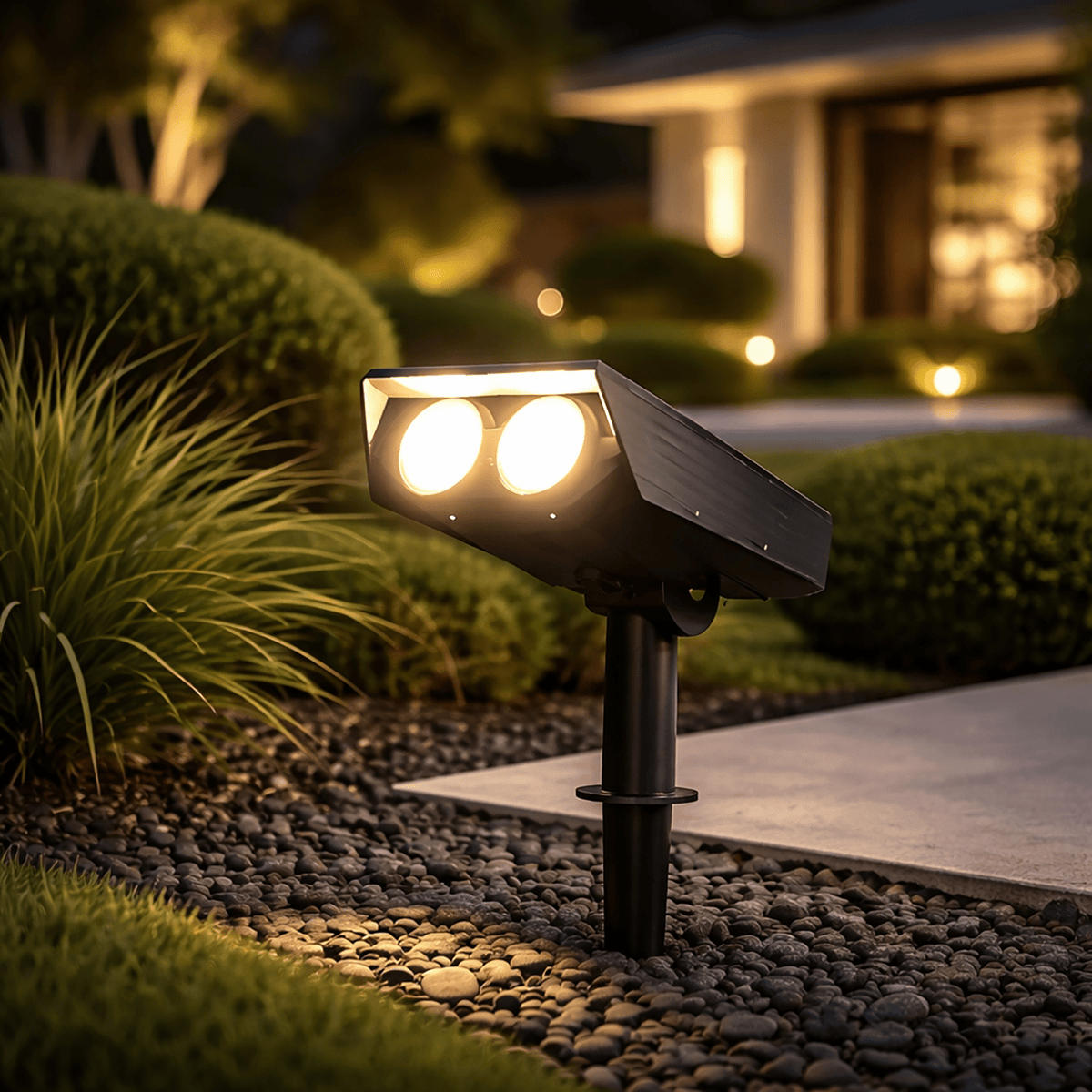 Solar-Powered Outdoor Spotlight with Adjustable Head for Garden and Pathway Lighting - Sofitte
