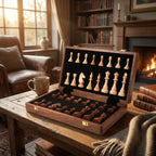 Solid Wood Chess Set with Foldable Board for Game Nights and Gifts - Sofitte
