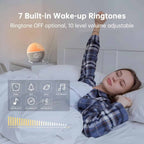 Sunrise Alarm Clock with RGB Mood Lighting and Nature Sounds for Gentle Wake-Up - Sofitte