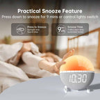 Sunrise Alarm Clock with RGB Mood Lighting and Nature Sounds for Gentle Wake-Up - Sofitte