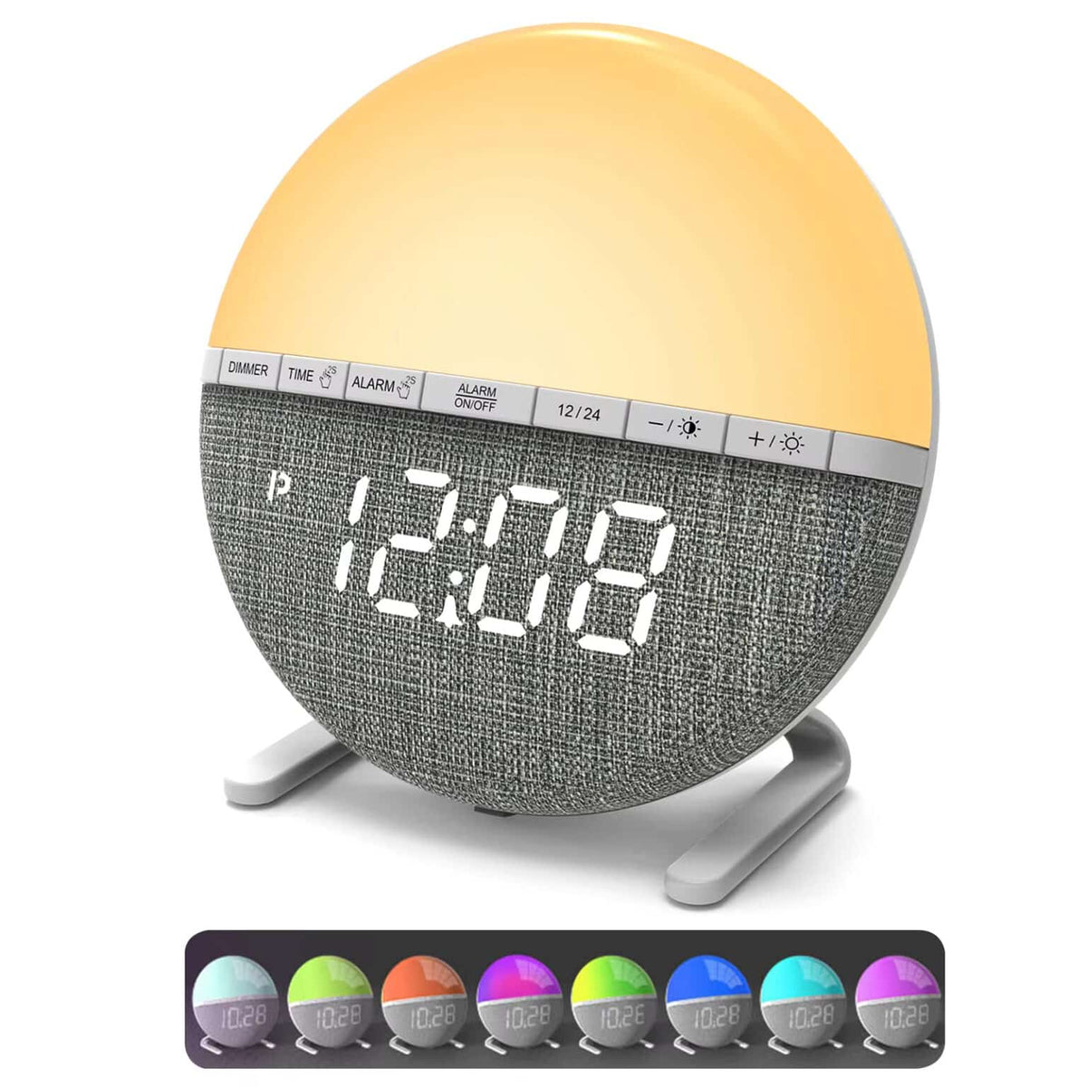 Sunrise Alarm Clock with RGB Mood Lighting and Nature Sounds for Gentle Wake-Up - Sofitte