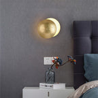 Modern LED Wall Sconce with Moon-Inspired Halo Light for Bedroom, Hallway and Living Room