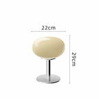 Modern Glass Table Lamp with Chrome Base for Bedroom and Living Room