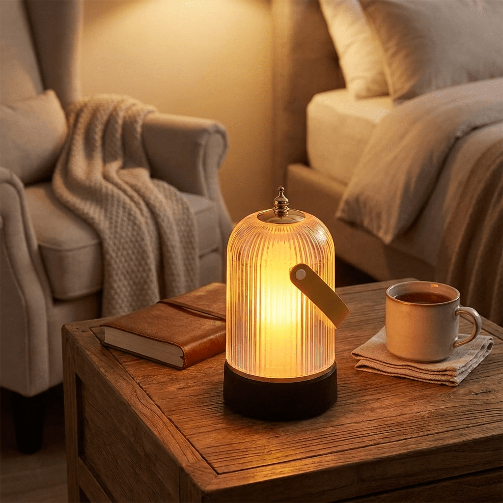 Vintage Rechargeable Dimmable Table Lamp with Touch Control for Bedroom and Living Room - Sofitte