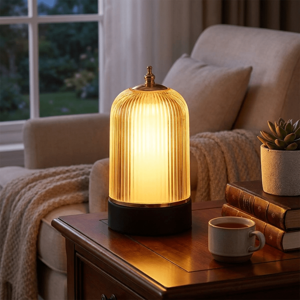 Vintage Rechargeable Dimmable Table Lamp with Touch Control for Bedroom and Living Room - Sofitte