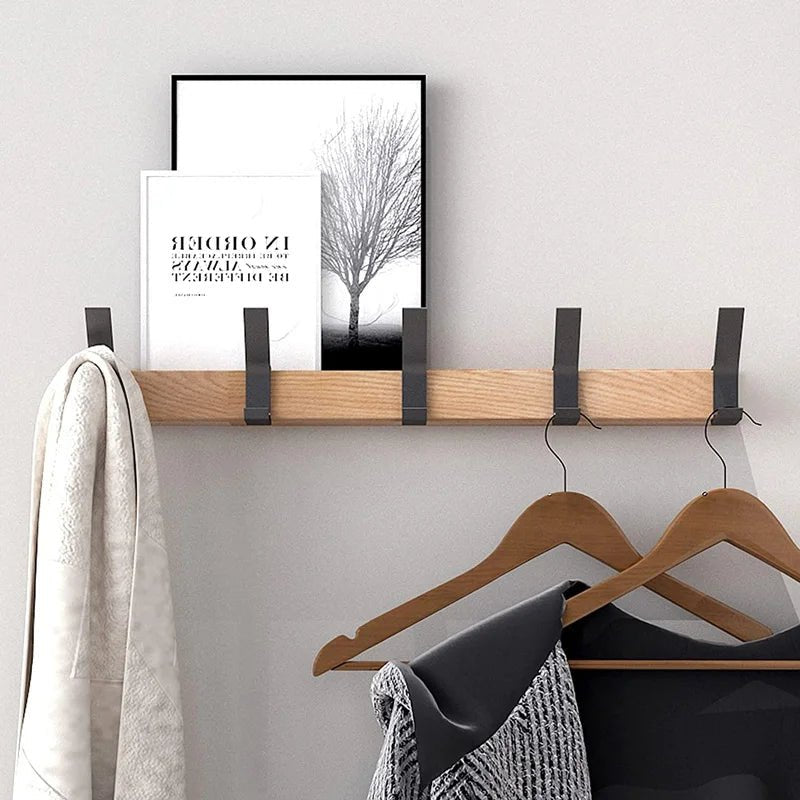 Wall-Mounted Coat Rack with Adjustable Double Hooks for Hallway and Entryway - Sofitte