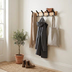 Wall-Mounted Coat Rack with Adjustable Double Hooks for Hallway and Entryway - Sofitte