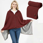 Wearable Heated Blanket with USB Power and Eight Heating Zones for Instant Warmth