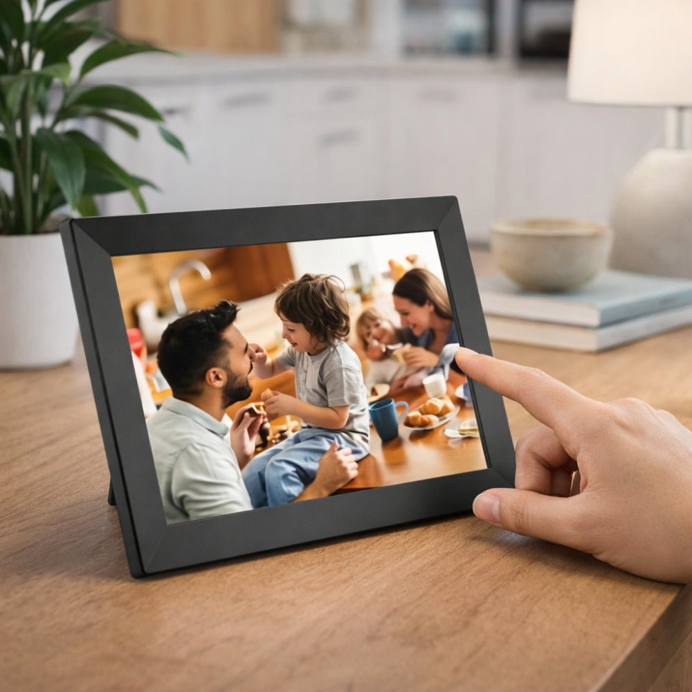 WiFi Digital Photo Frame with Touchscreen HD Display for Instant Photo Sharing - Sofitte