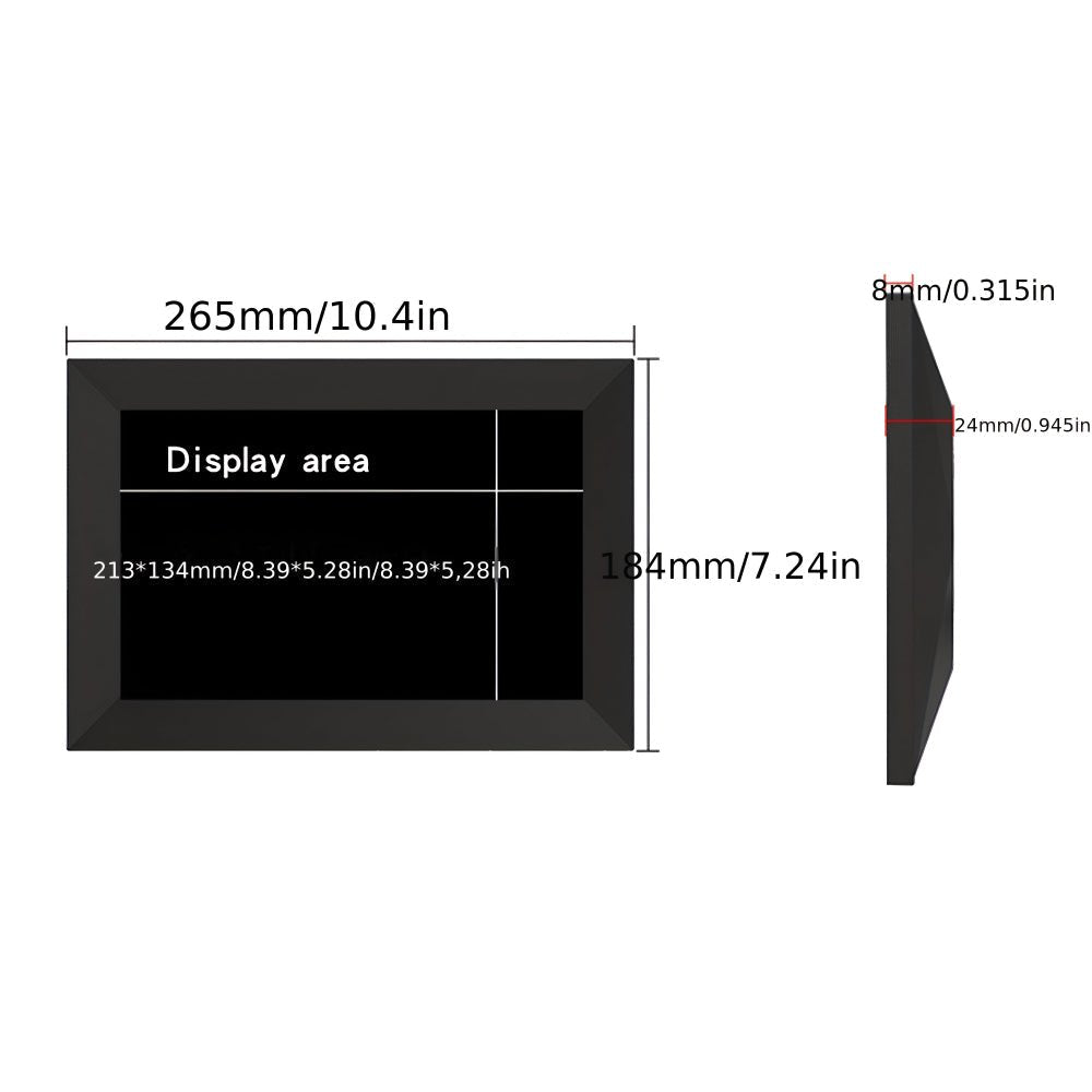 WiFi Digital Photo Frame with Touchscreen HD Display for Instant Photo Sharing - Sofitte