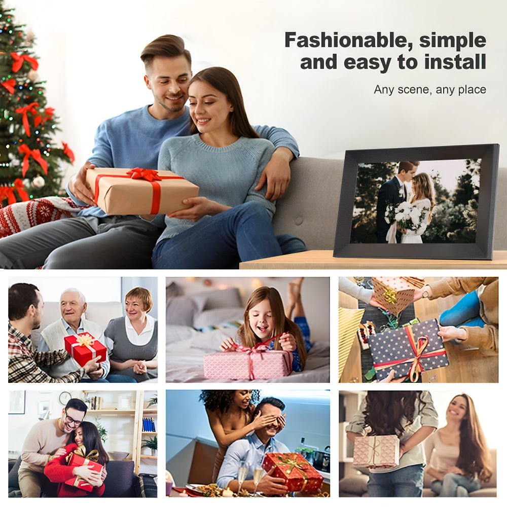 WiFi Digital Photo Frame with Touchscreen HD Display for Instant Photo Sharing - Sofitte