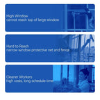 Robot Window Cleaner with 5600Pa Suction and AI Navigation for Streak-Free Glass