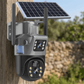 Wireless 4K Security Camera with Solar Panel and Dual Lens for Smart Monitoring - Sofitte